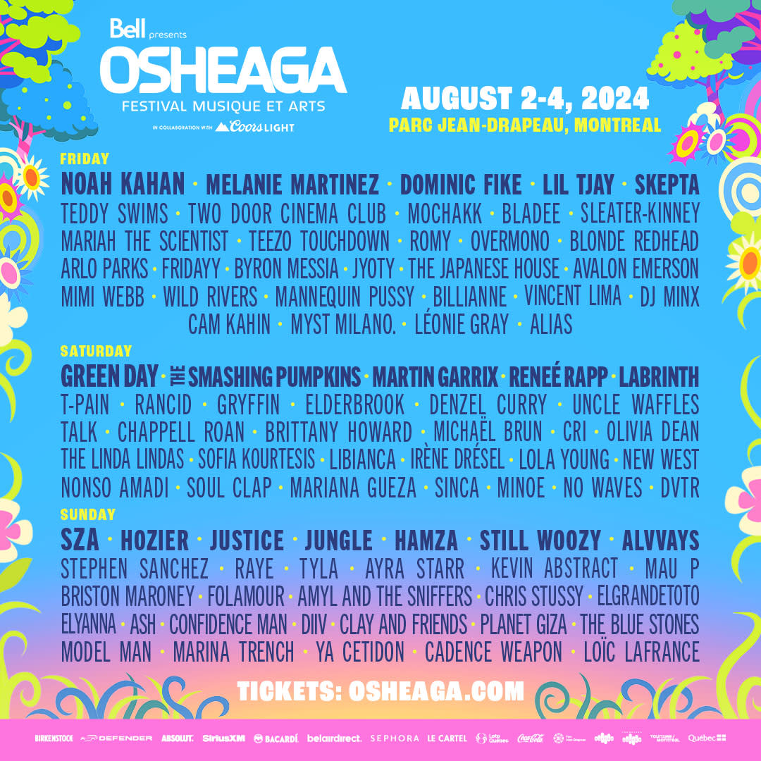 OSHEAGA 2024 lineup